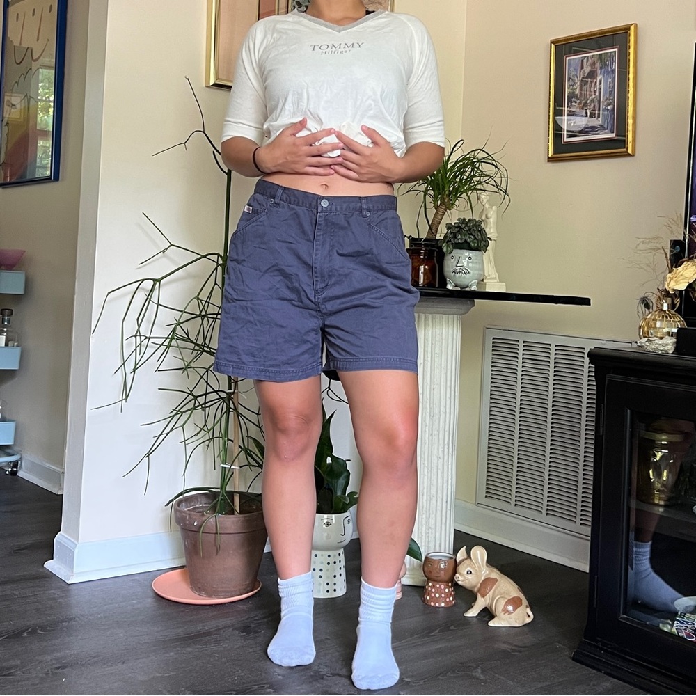 bill blass navy shorts